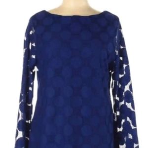 Style & Co Casual Blue Dress Circles Boho Sz Large